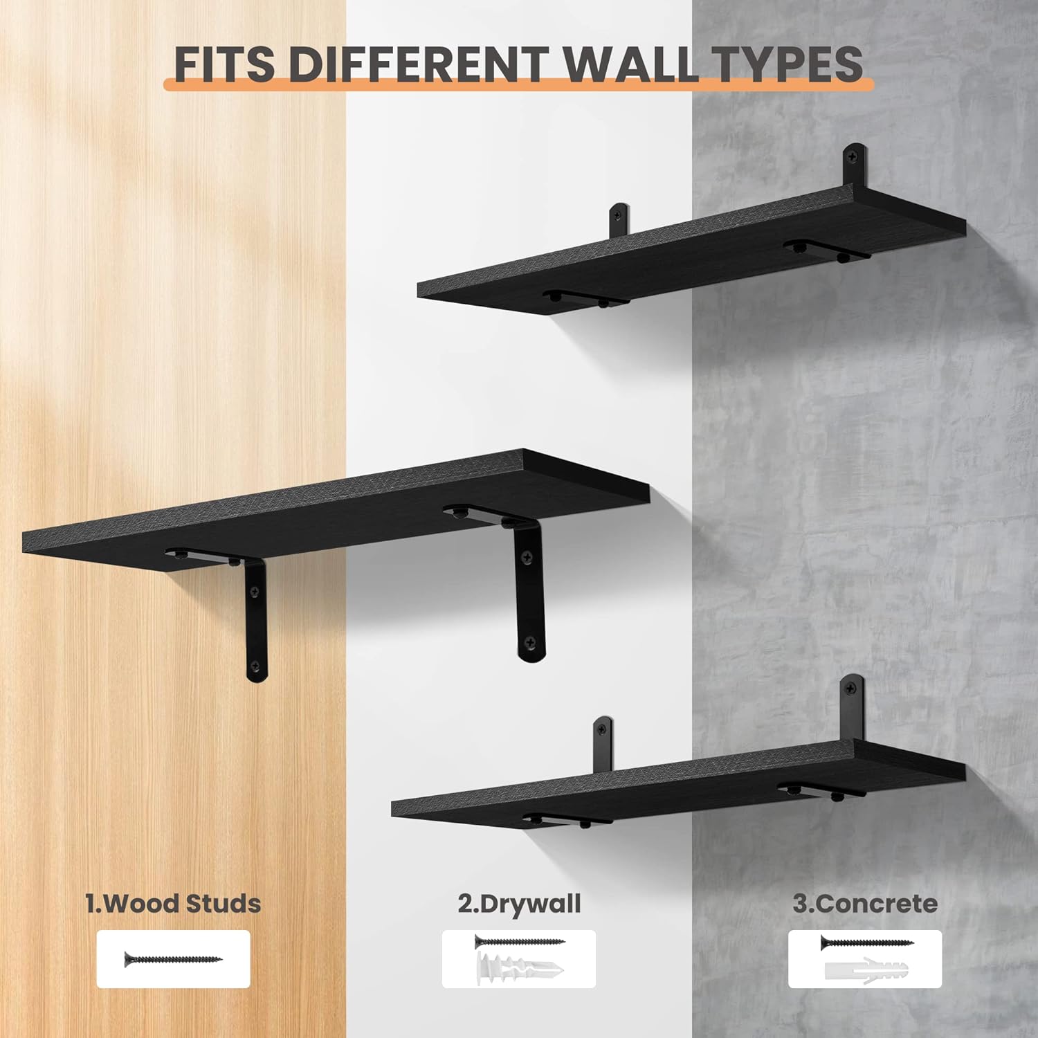Floating Shelves for Wall Decor Storage, Dark Brown Wall Mounted Shelves, Sturdy Small Wood Shelves Hanging for Bedroom, Living Room, Bathroom, Kitchen, Corner, Book Shelves, Storage Shelves -Set of 5 Floating Shelves for Wall Decor Storage, Dark Brown Wall Mounted Shelves, Sturdy Small Wood Shelves Hanging for Bedroom, Living Room, Bathroom, Kitchen, Corner, Book Shelves, Storage Shelves -Set of 5